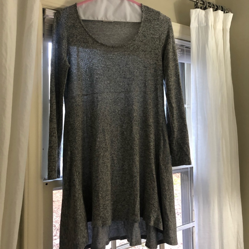 Fitted grey sweater dress, size 6